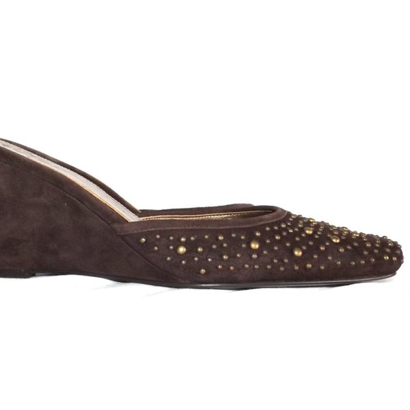 Richard Tyler Conga Brown Suede Slip-On Wedges, Size 8.5 NWOB - Picture 7 of 9